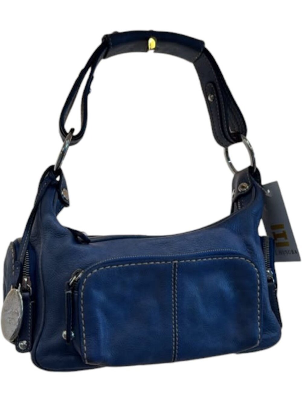 522171CR C1 Tod's Hand Bag Navy Blue Leather